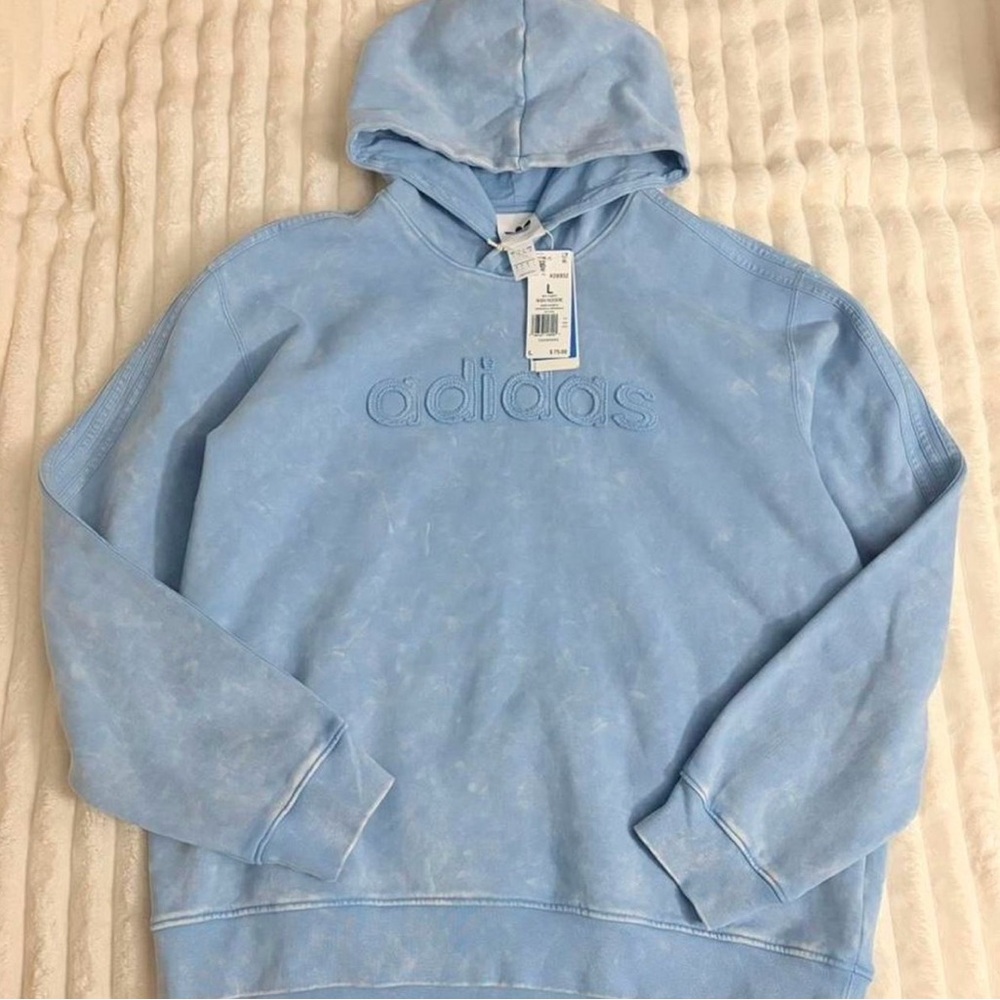 Adidas Men's Sky Blue Hoodie